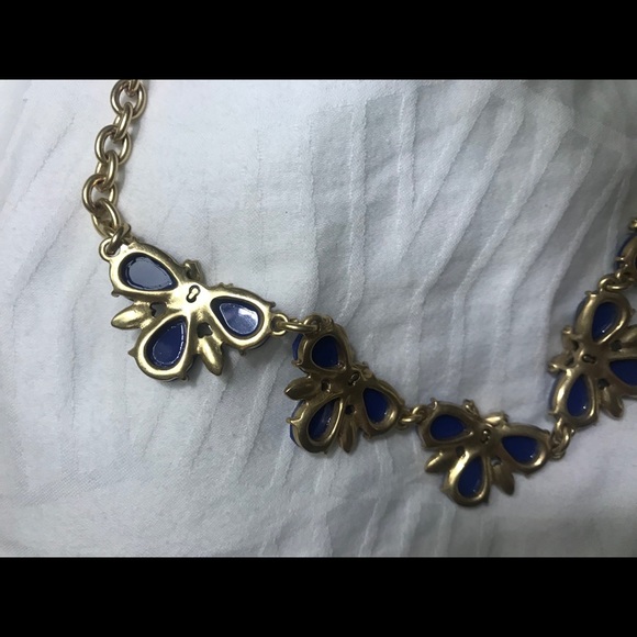 Jcrew blue cobalt/ cubic zirconia & gold necklace - Picture 6 of 6